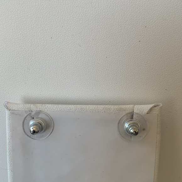 Amethyst Colored Crystal Silver Tone Post Earrings and Necklace Set NWOT - Picture 6 of 6